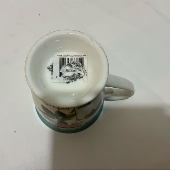 KENT POTTERY FOOTED COFFEE MUG - Roses - ROSA GALLICA OFFICINALIS G16 - Picture 4 of 8